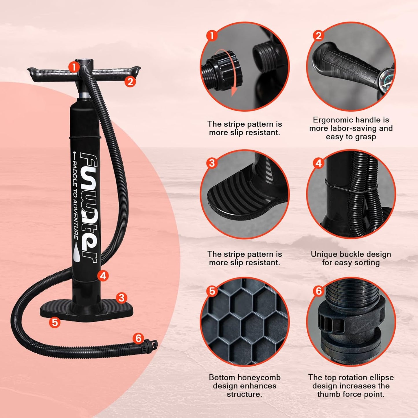 SUP FLOOR PUMP - SINGLE ACTION PUMP