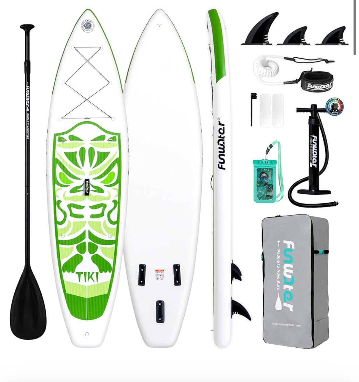 Green Tiki - 10' 6" FunWater Inflatable Paddleboard