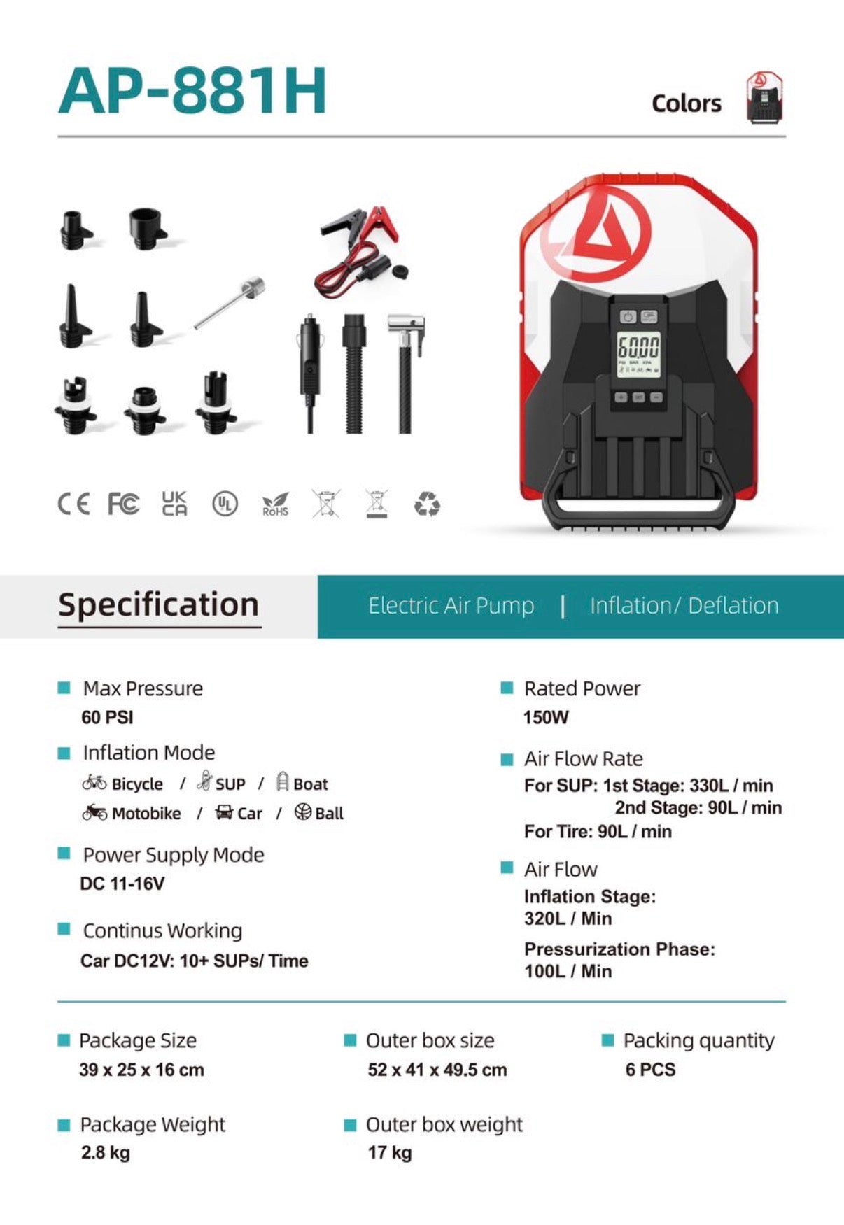 Gicle 60psi 12v pump