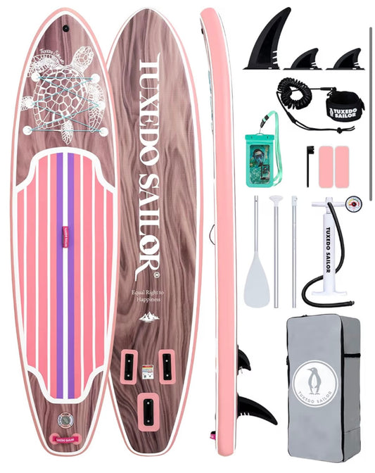 Tuxedo Sailor Pink Wood Turtle- 11ft with 11” stability fin