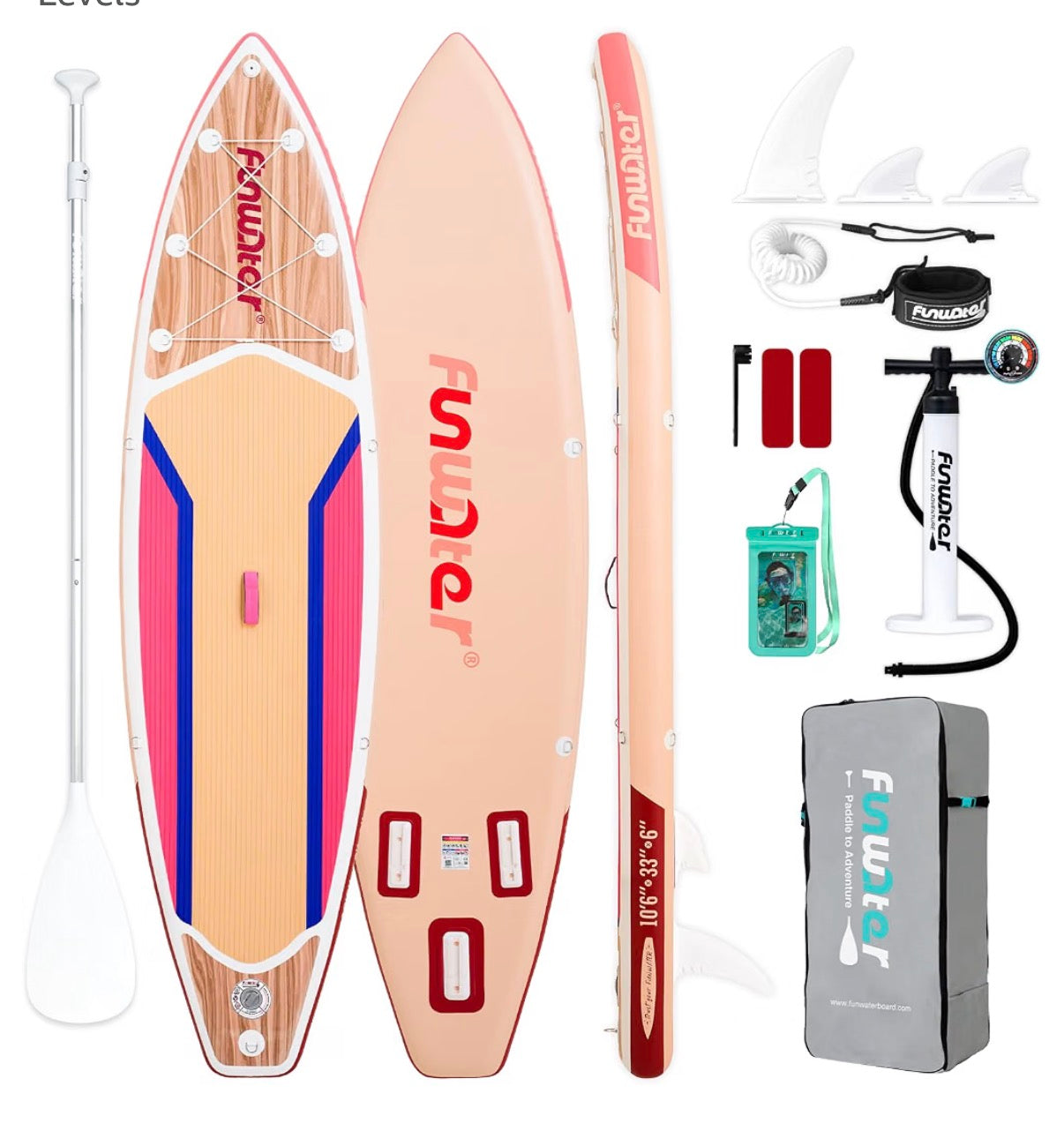 Funwater 10’6” Pink Woodgrain