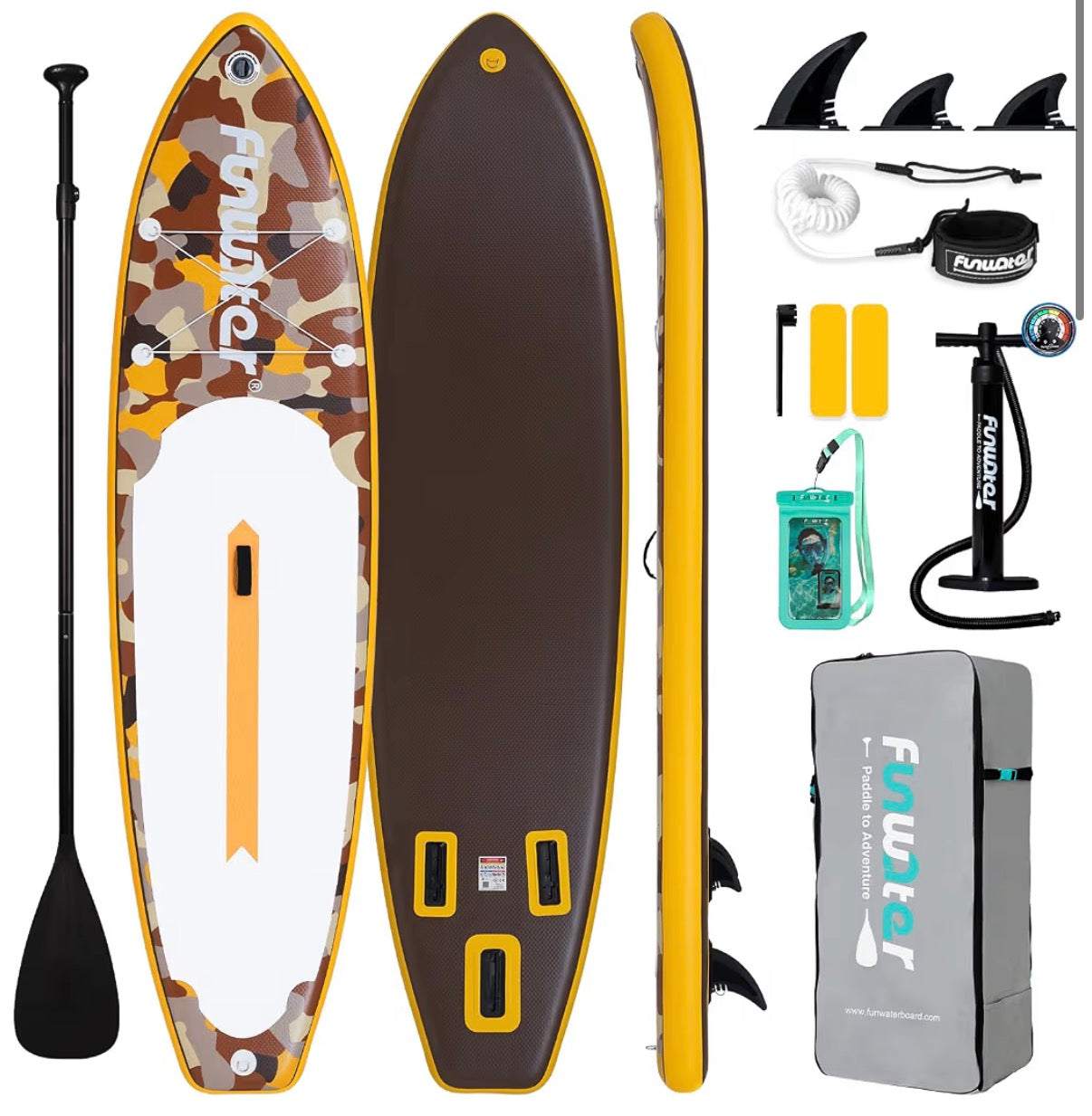 Funwater 11’ yellow camo